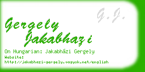 gergely jakabhazi business card